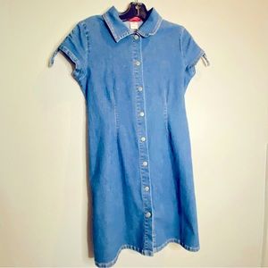 Jeanie Bleu | Blue Denim Shirt Dress | Size 16